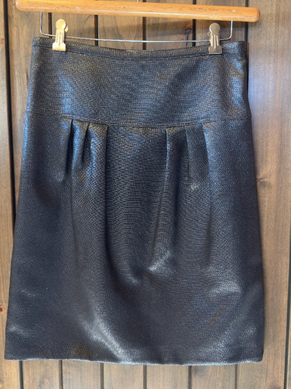 Burberry London Gray Metallic Skirt Size 4
